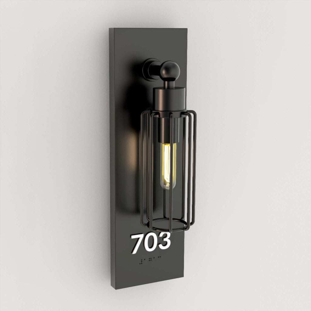 Numera Lighting Door Number Sconce: NL1106.01 - "Naomi"