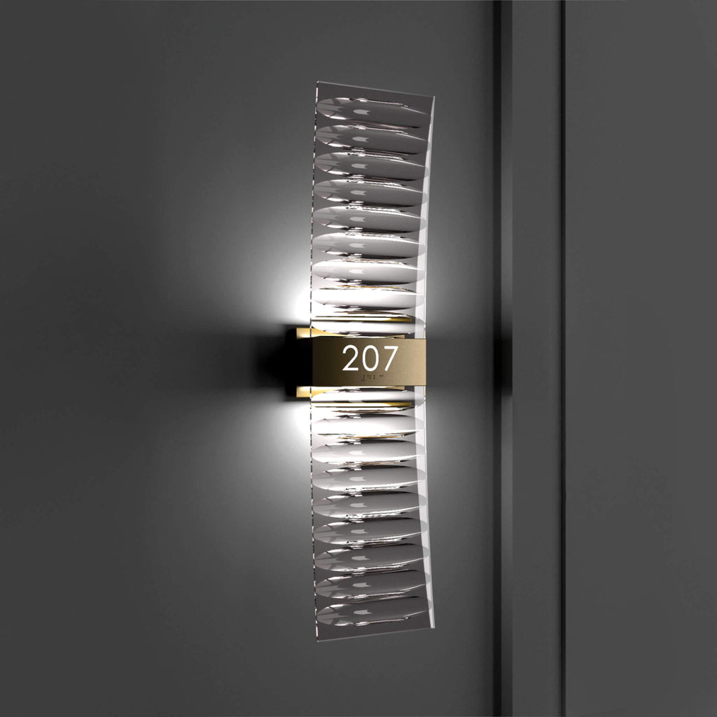 Numera Lighting Door Number Sconce: NL1407.01 - "Krystal"