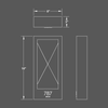 Numera Lighting Door Number Sconce: NL1257.01 - "Xavier"
