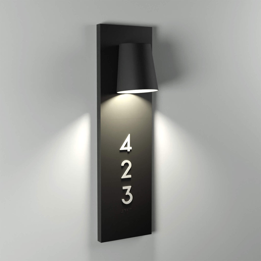 Numera Lighting Door Number Sconce: NL1292.01 - "Alfred"