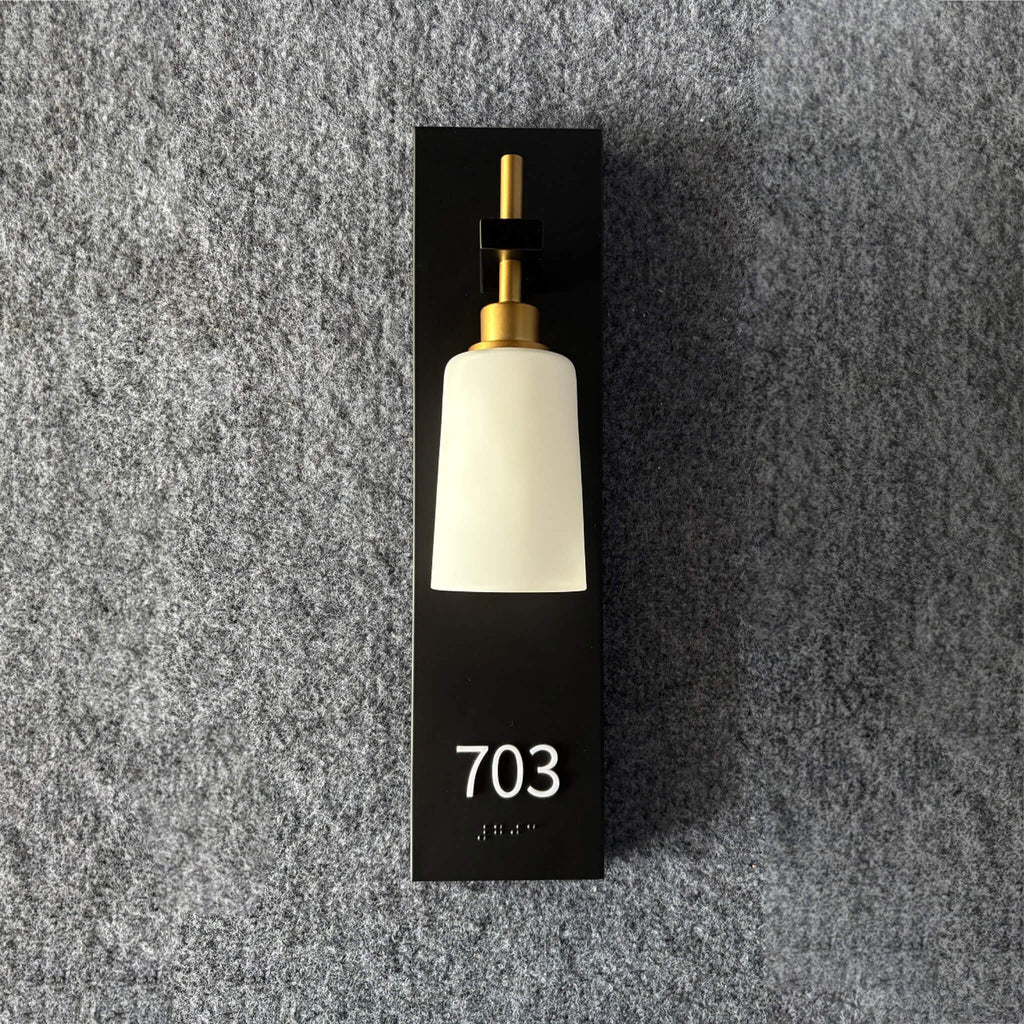 Numera Lighting Door Number Sconce: NL1210.01 - "Vincent"