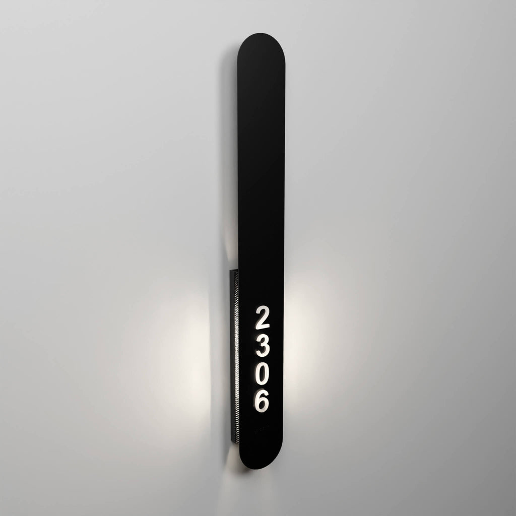 Numera Lighting Door Number Sconce: NL1268.02- "Kobe"